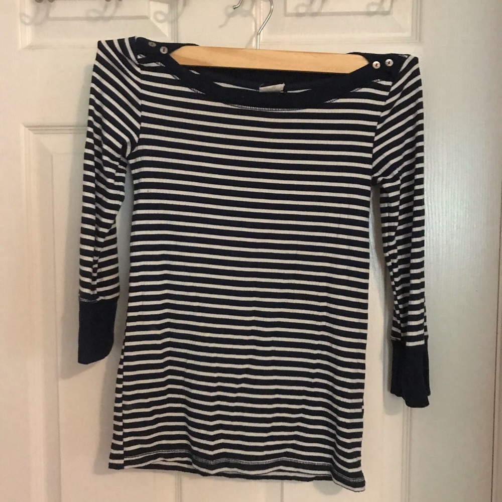 Anthropologie boatneck striped top